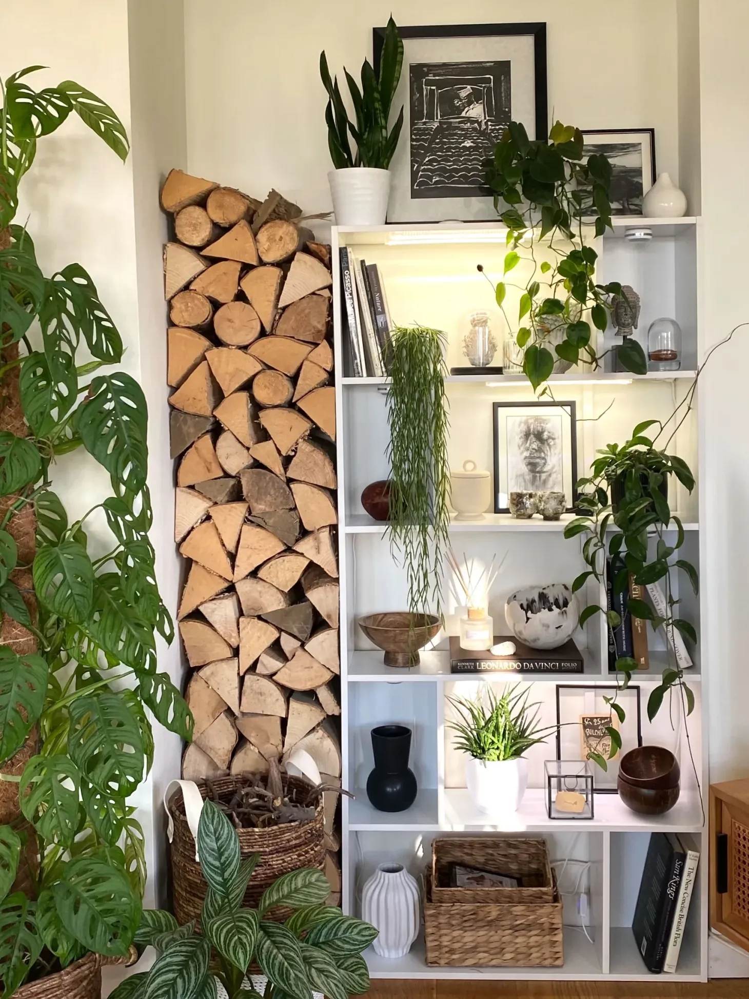 Bogreol med 5 hylder ORILLA 174 cm Hvid