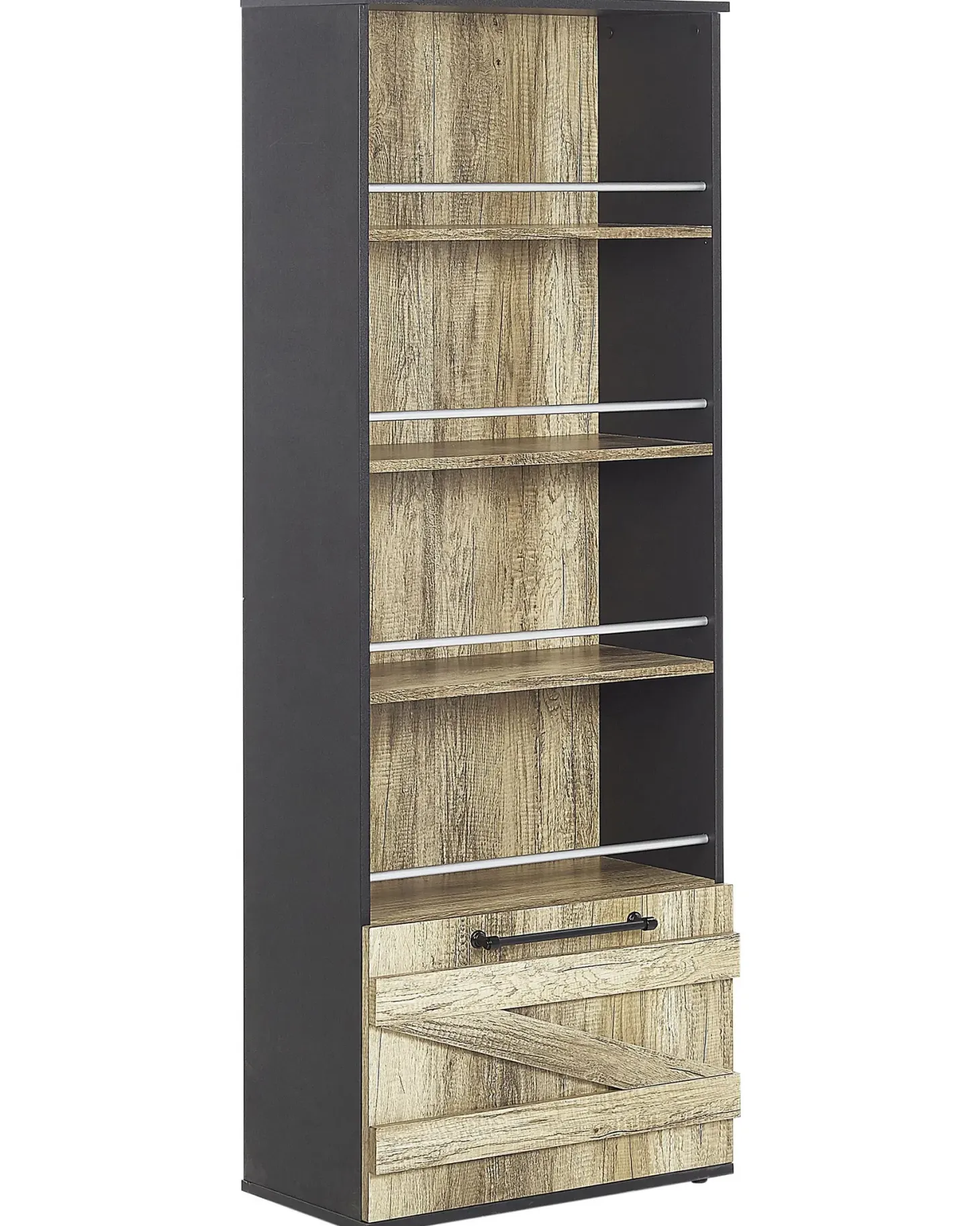 Bogreol med 4 hylder SALTER 163 cm Brun/sort