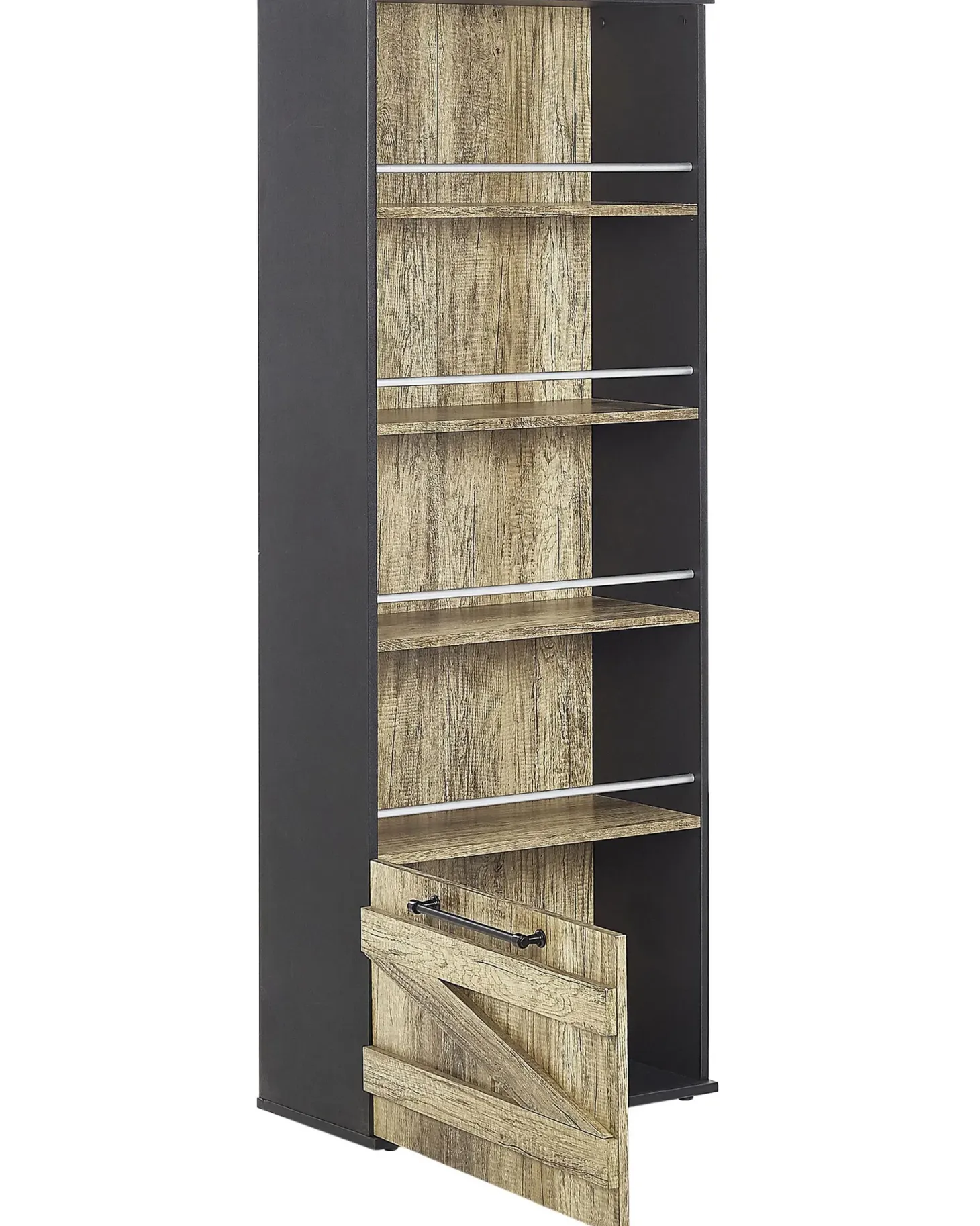 Bogreol med 4 hylder SALTER 163 cm Brun/sort