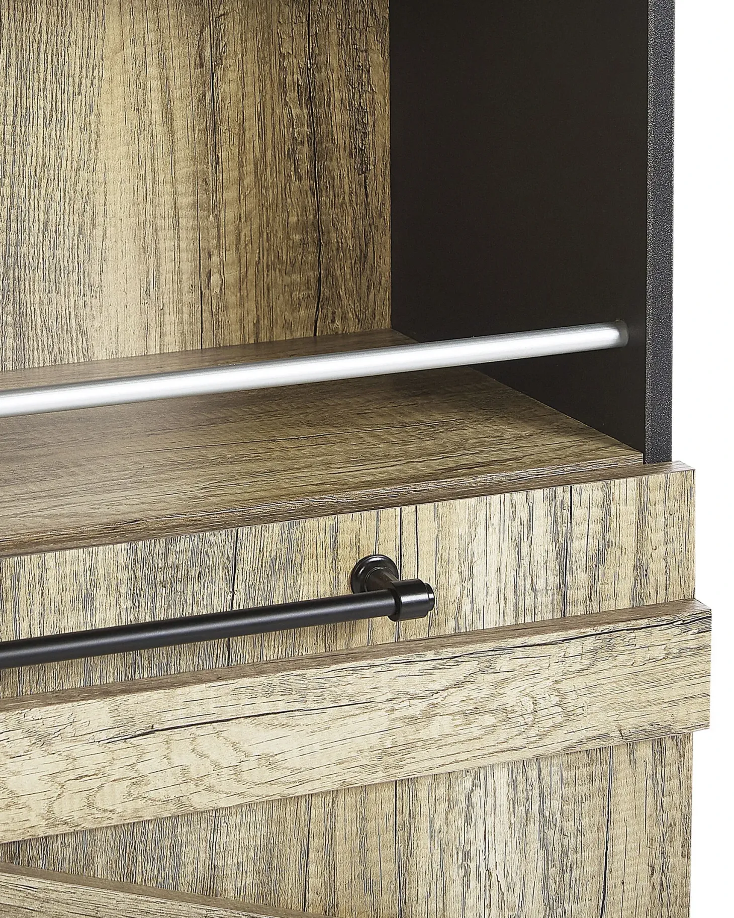 Bogreol med 4 hylder SALTER 163 cm Brun/sort