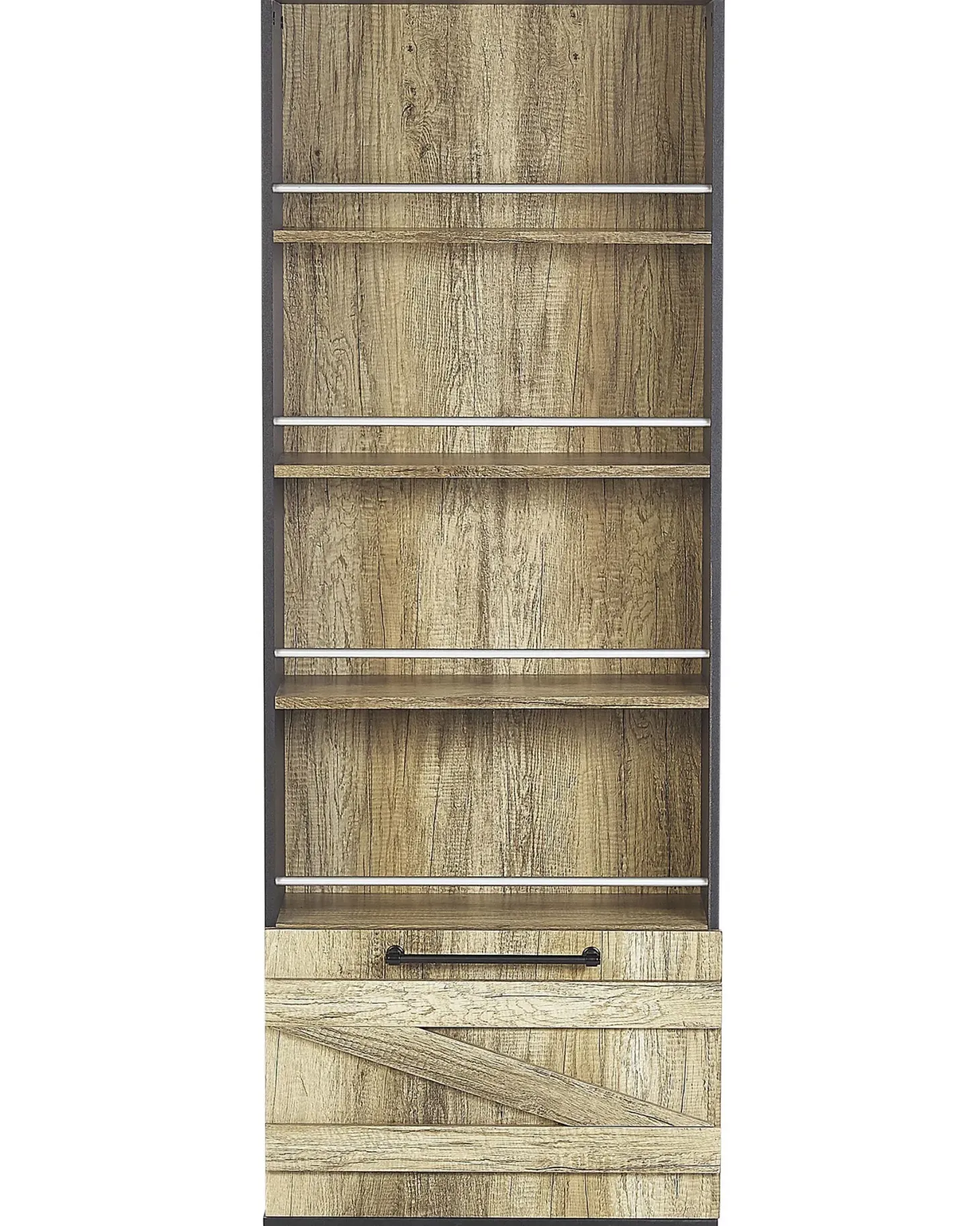 Bogreol med 4 hylder SALTER 163 cm Brun/sort