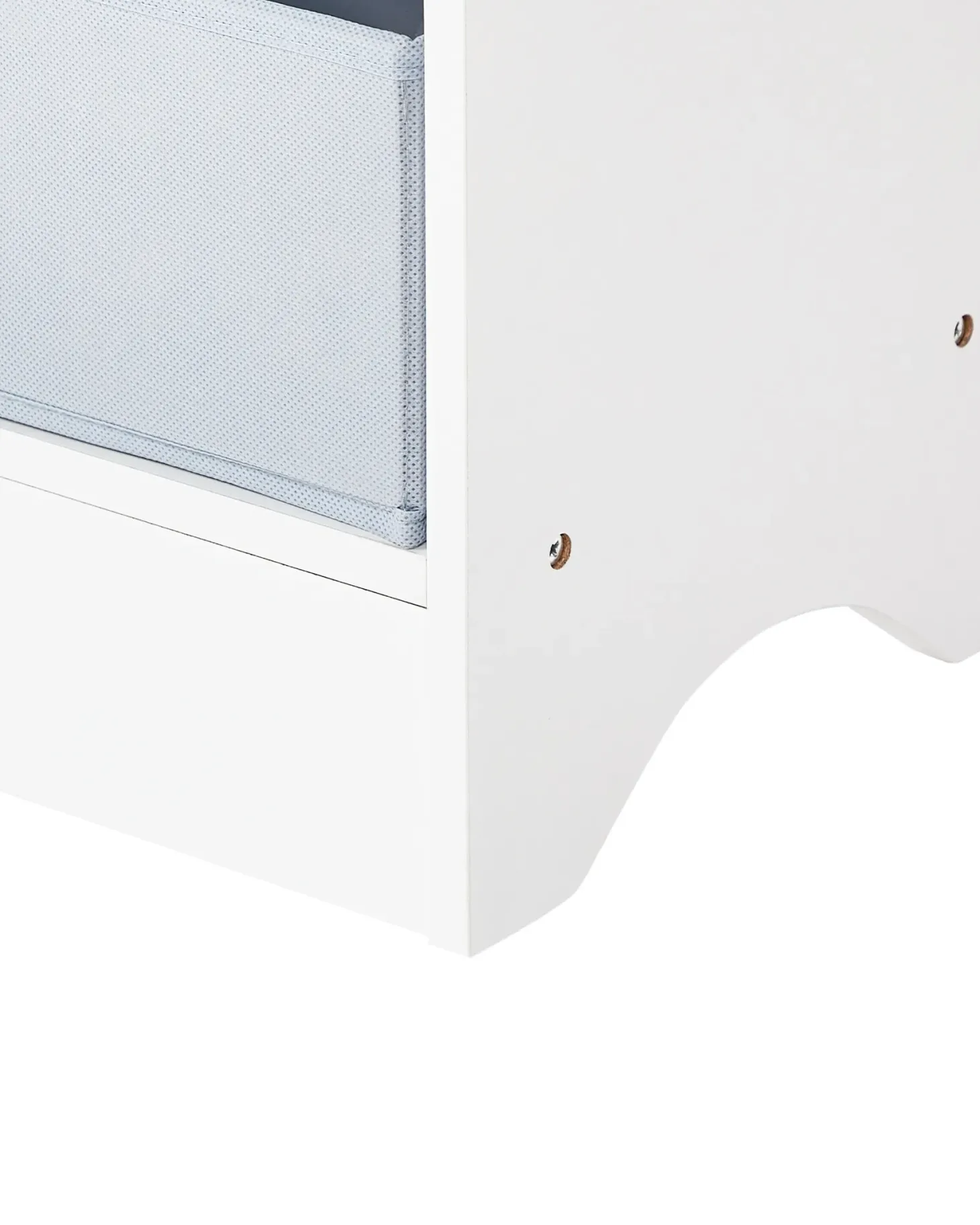 Bogreol med 3 hylder TUMBY 74 cm Hvid
