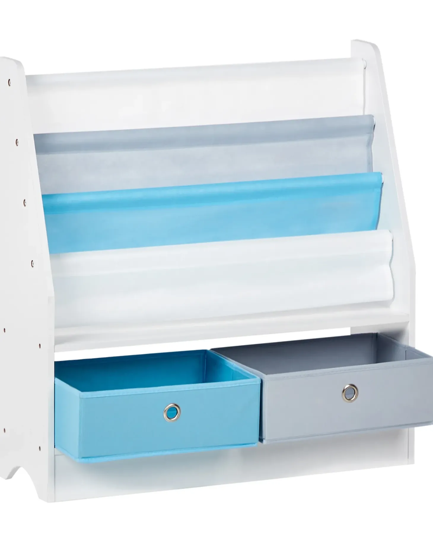 Bogreol med 3 hylder TUMBY 74 cm Hvid