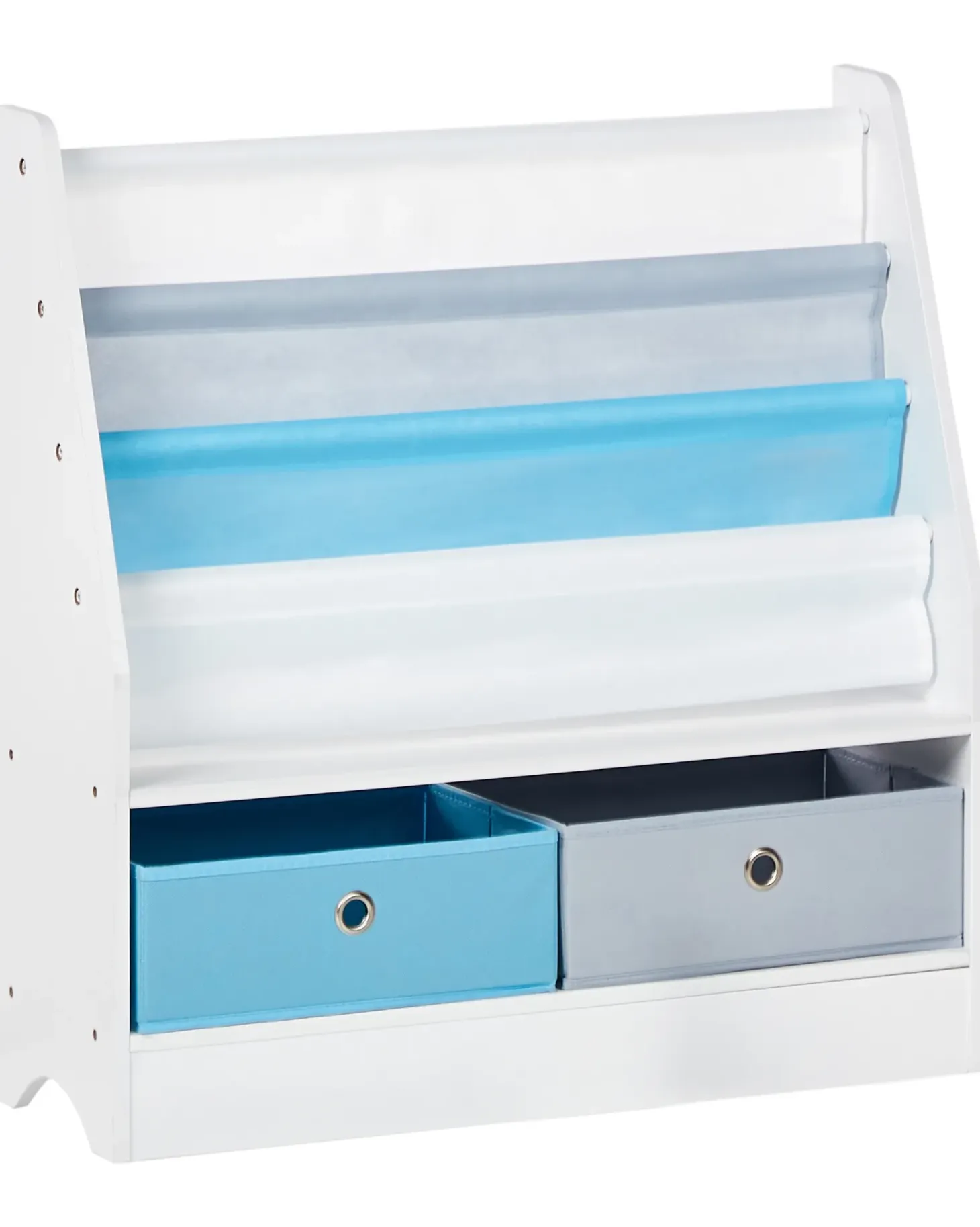 Bogreol med 3 hylder TUMBY 74 cm Hvid