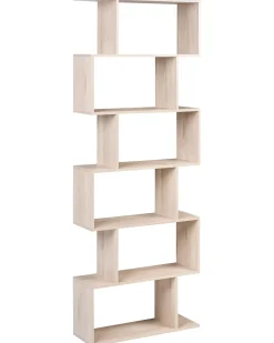 Bogreol med 6 hylder VALDOSA 190 cm Lysebrun