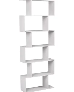 Bogreol med 6 hylder VALDOSA 190 cm Cremehvid