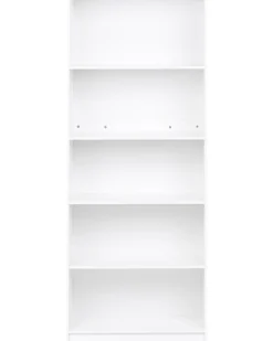 Bogreol med 5 hylder ZEHNA 197 cm Hvid