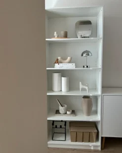 Bogreol med 5 hylder ZEHNA 197 cm Hvid