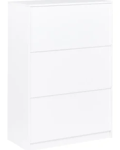 Bogreol med 3 hylder ZEHNA 117 cm Hvid