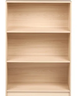 Bogreol med 3 hylder ZEHNA 117 cm Lysebrun