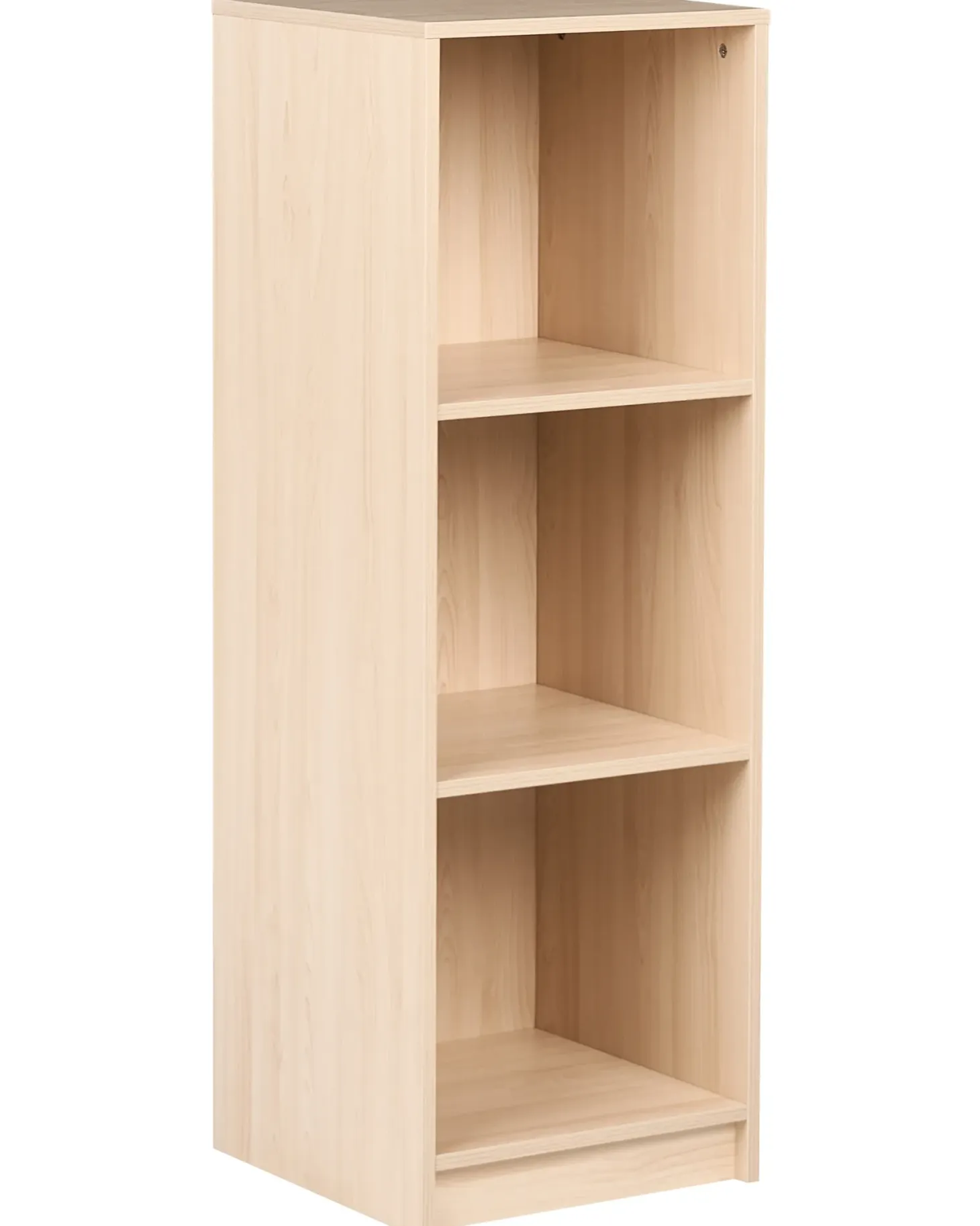 Bogreol med 3 hylder ZEHNA 117 cm Lysebrun