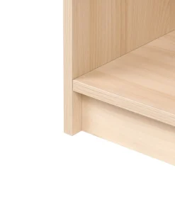 Bogreol med 3 hylder ZEHNA 117 cm Lysebrun
