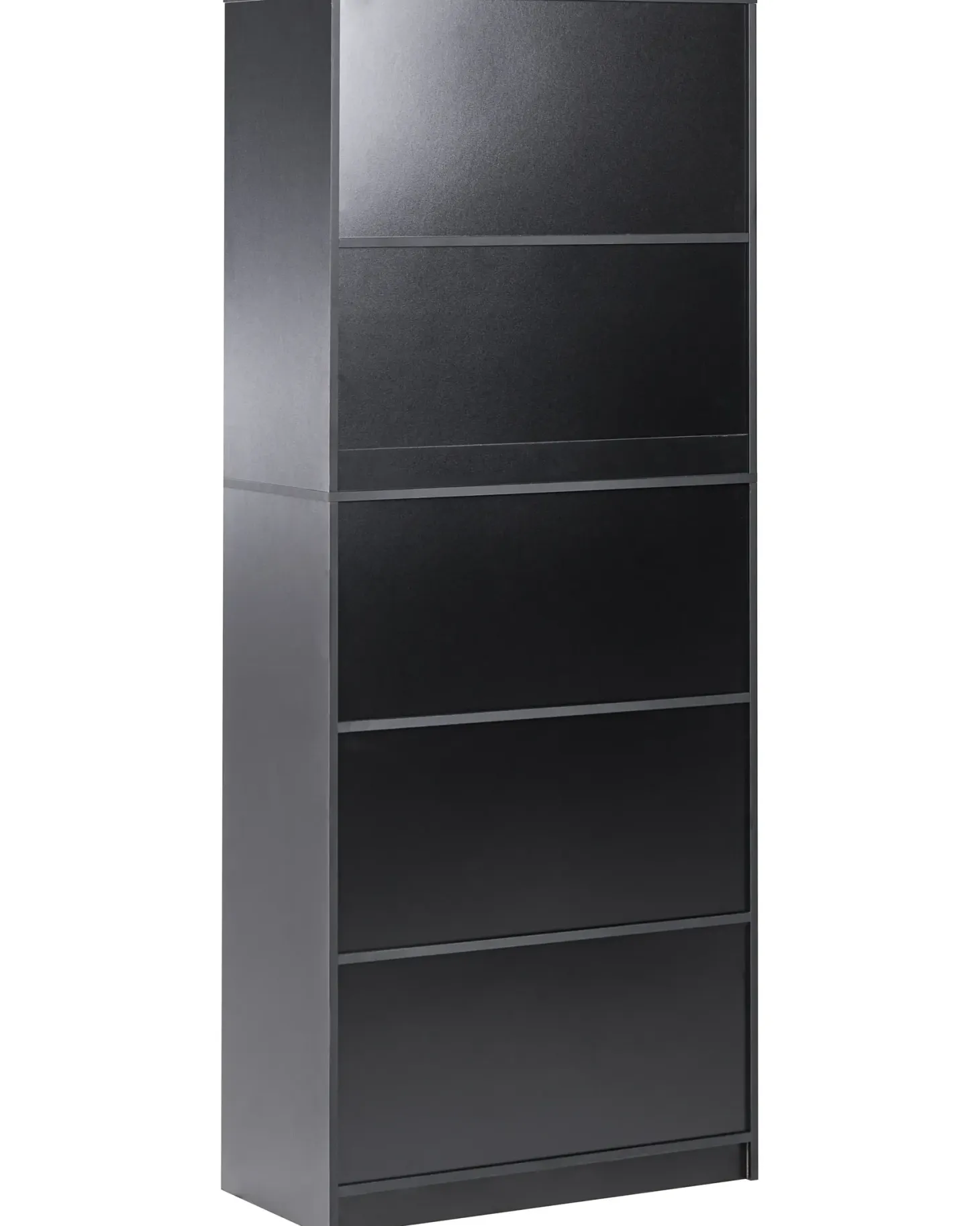 Bogreol med 5 hylder ZEHNA 197 cm Sort