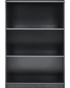 Bogreol med 3 hylder ZEHNA 117 cm Sort