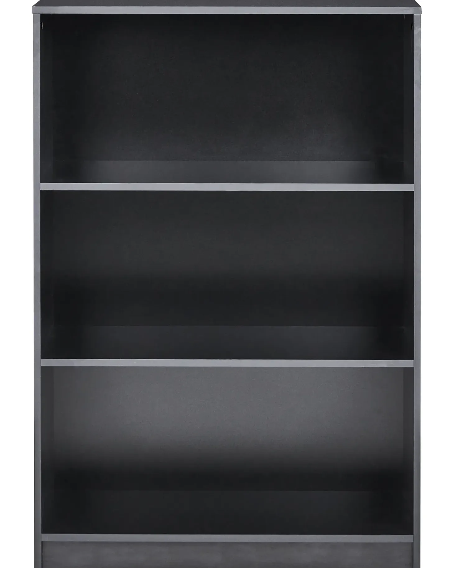 Bogreol med 3 hylder ZEHNA 117 cm Sort