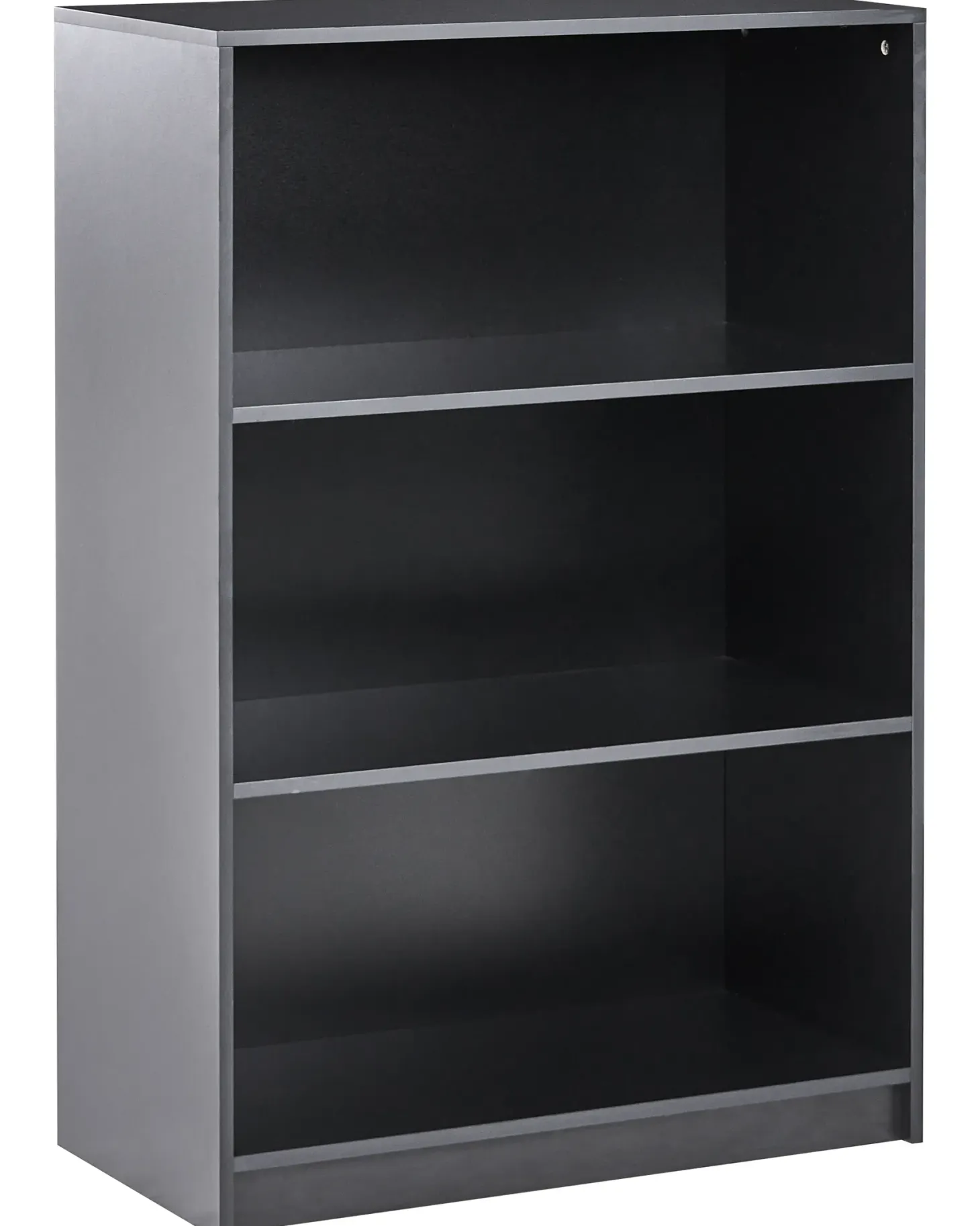 Bogreol med 3 hylder ZEHNA 117 cm Sort