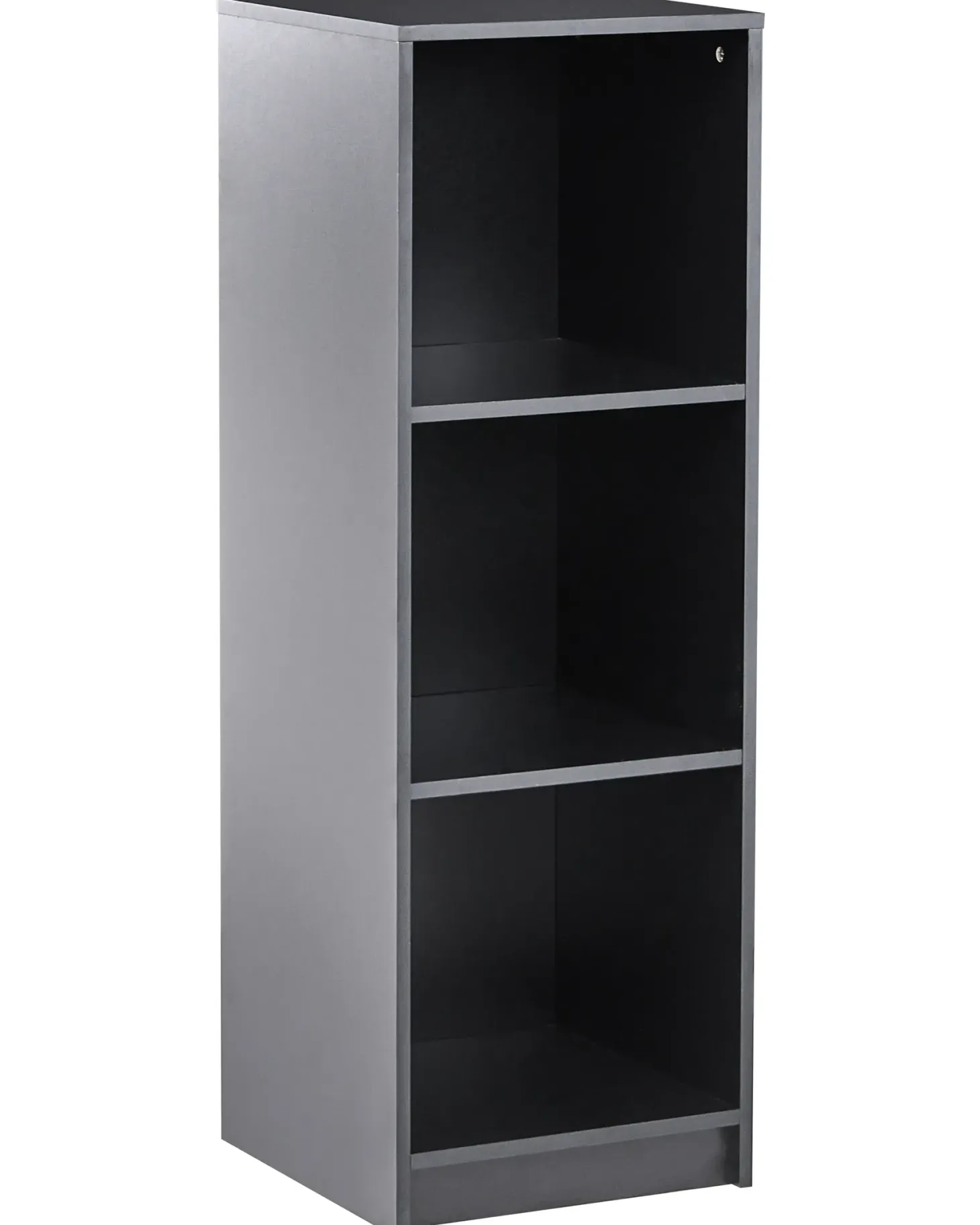 Bogreol med 3 hylder ZEHNA 117 cm Sort