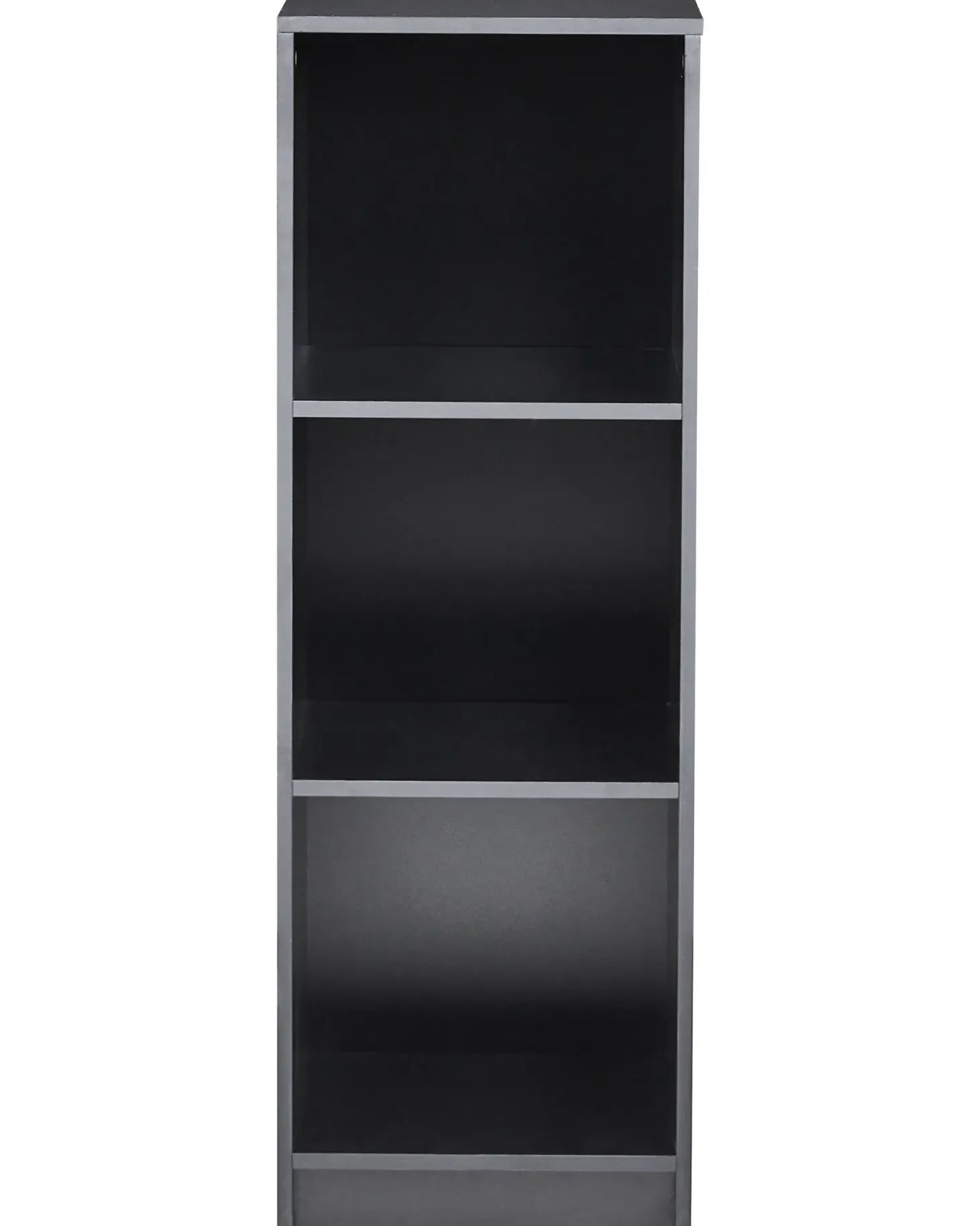 Bogreol med 3 hylder ZEHNA 117 cm Sort