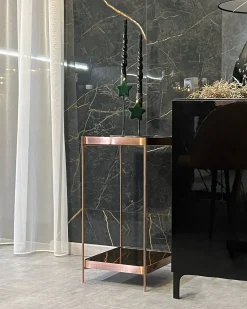 Bord ALSEA Hærdet glas Kobber