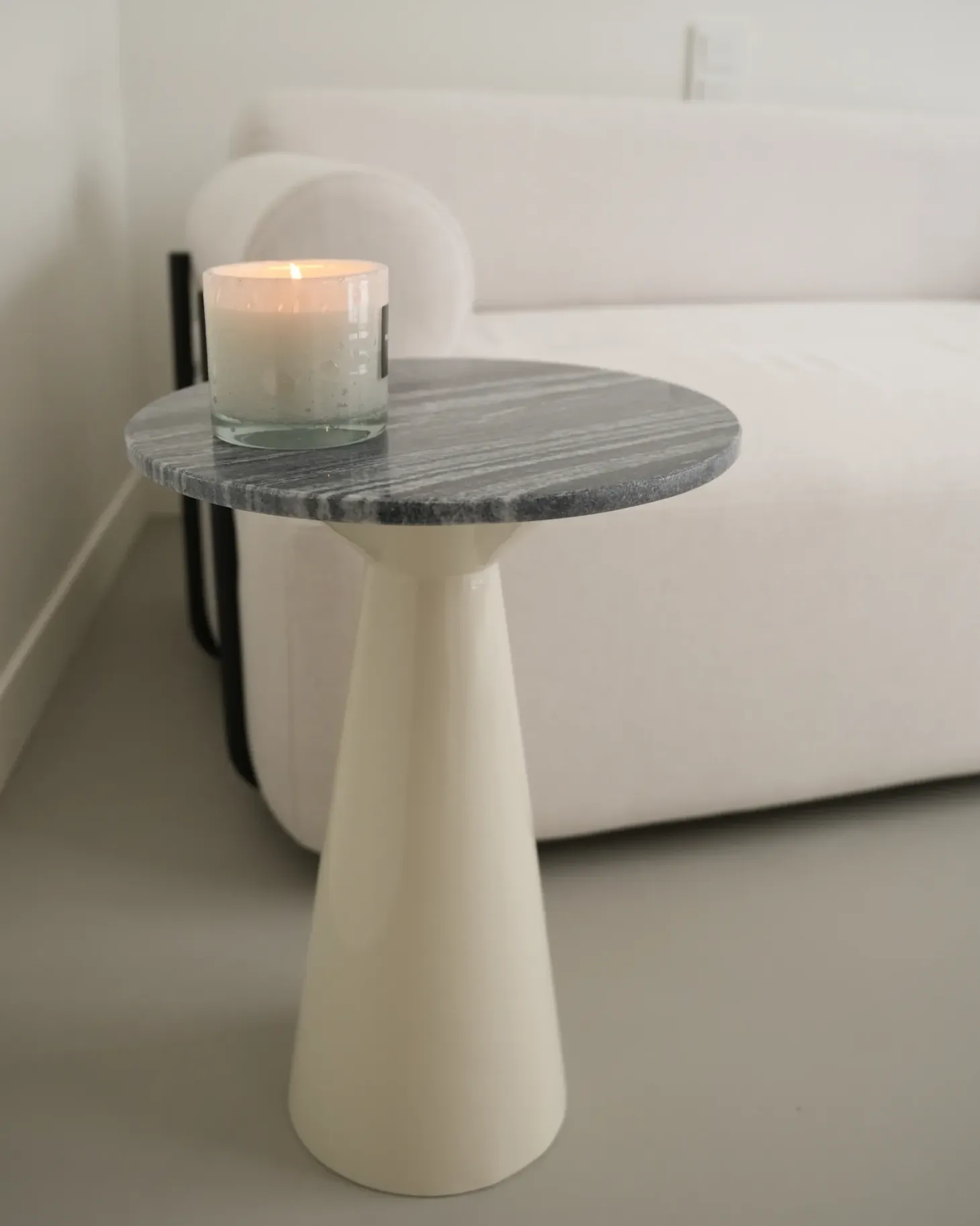 Bord AMISTAD Metal Hvid