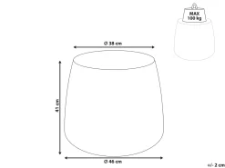 Bord BIENTINO 46 cm 46 cm Travertin Effekt