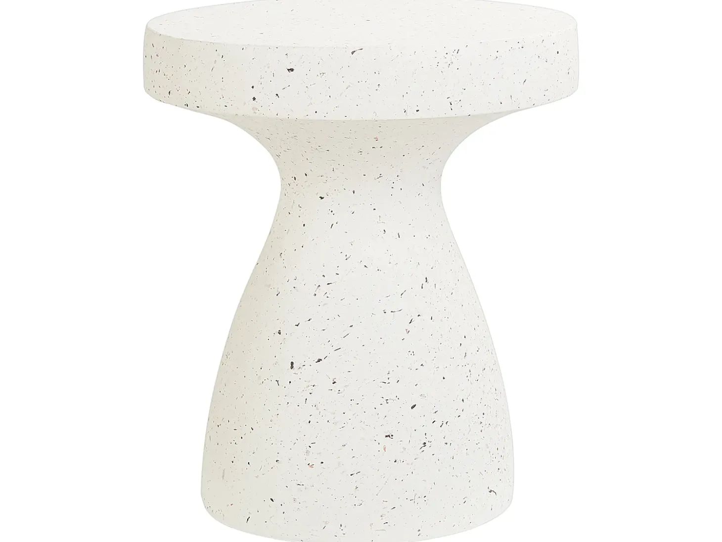 Bord BIVIERE 39 cm 39 cm Terrazzo effekt Hvid terrazzo
