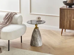 Bord CADY Hærdet glas Sort marmor