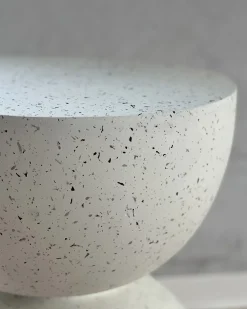 Bord CAORIA 40 cm 40 cm Terrazzo effekt Hvid terrazzo