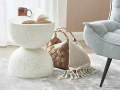 Bord CAORIA 40 cm 40 cm Terrazzo effekt Hvid terrazzo