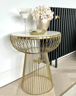 Bord CHEYNES Marmor Guld