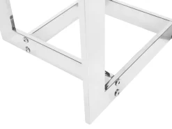 Bord CRYSTAL Hærdet glas Sølv