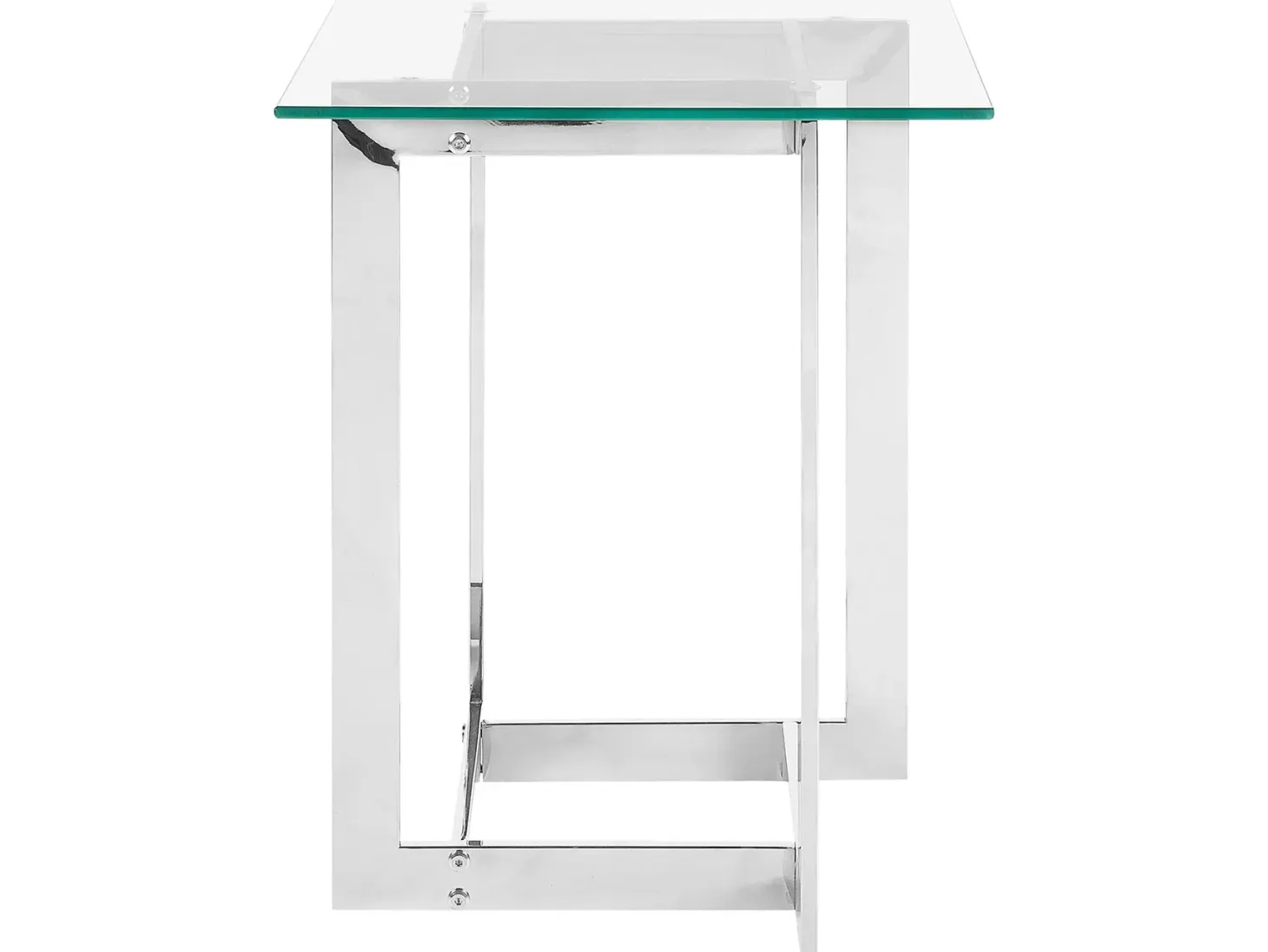 Bord CRYSTAL Hærdet glas Sølv