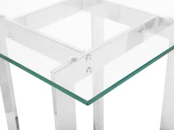 Bord CRYSTAL Hærdet glas Sølv