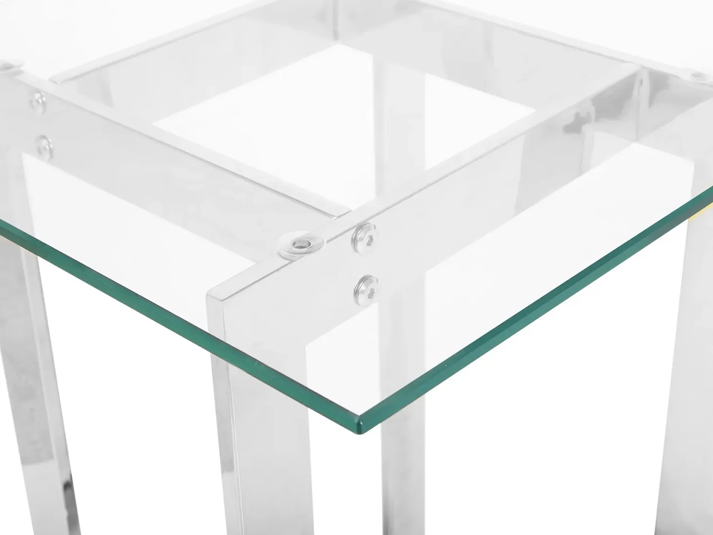 Bord CRYSTAL Hærdet glas Sølv