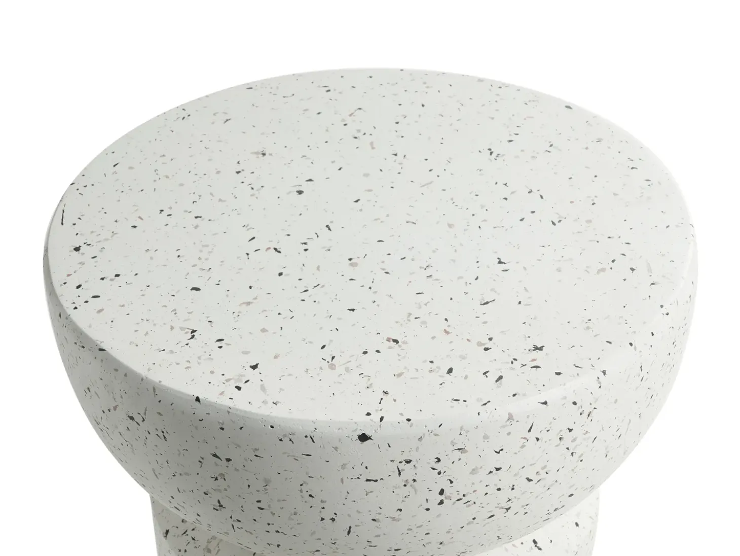 Bord FALIRO 37 cm 37 cm Terrazzo effekt Hvid terrazzo