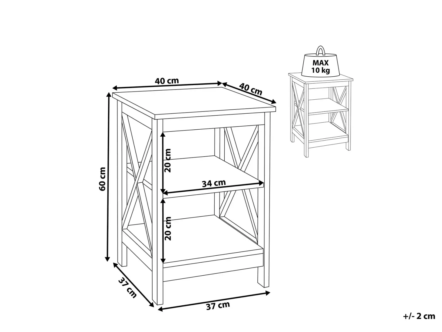 Bord FOSTER Sort