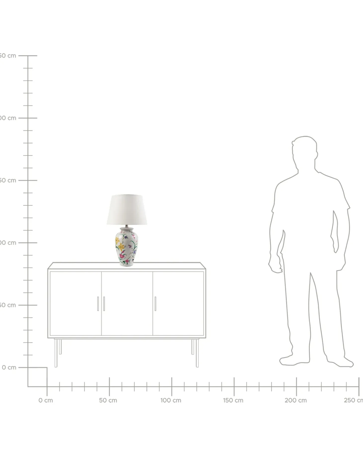 Bordlampe ACROSSO Porcelæn Hvid