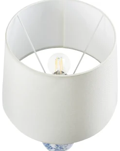 Bordlampe AIBONITO Porcelæn Hvid/blå