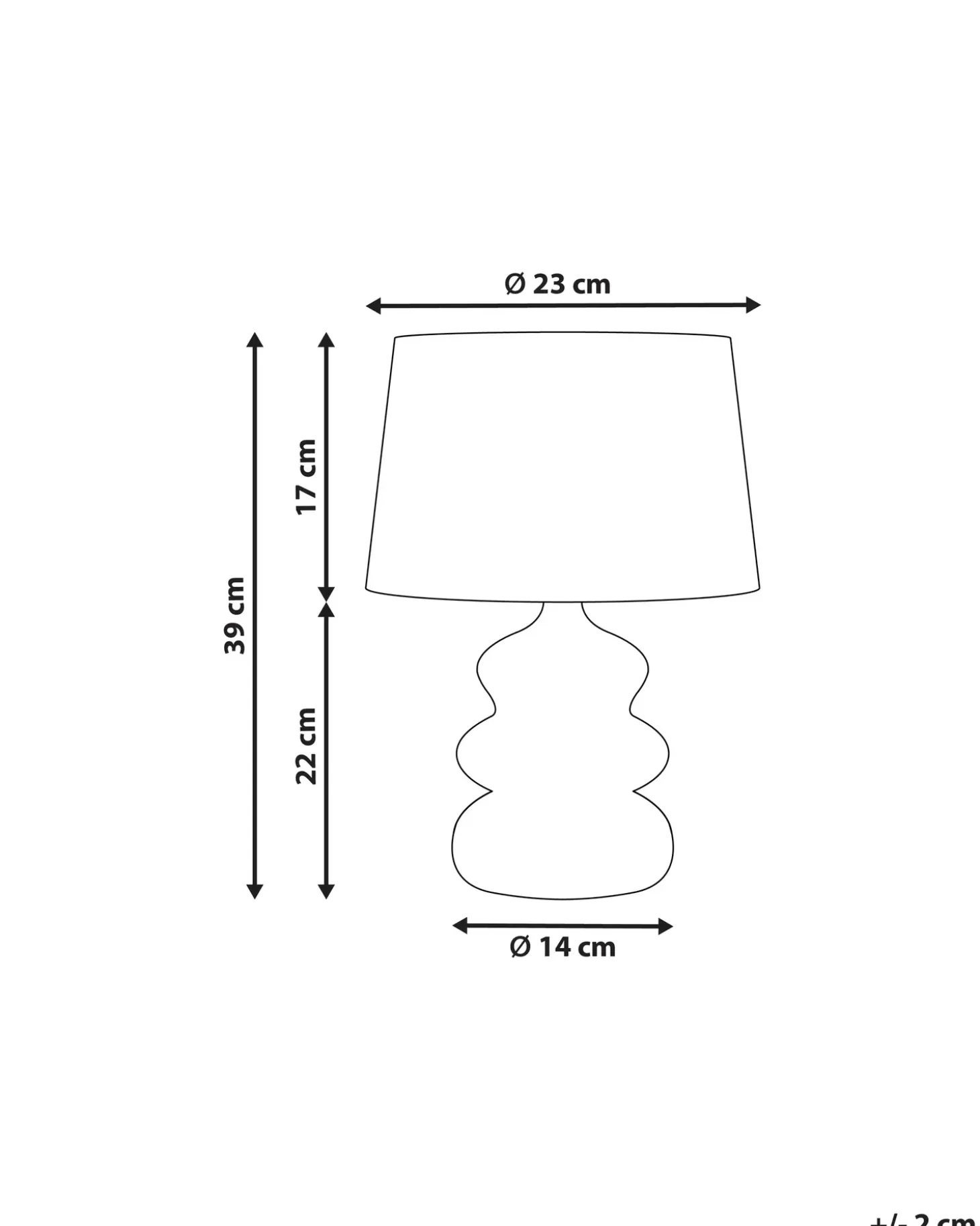 Bordlampe ARAPEY Papmaché Hvid