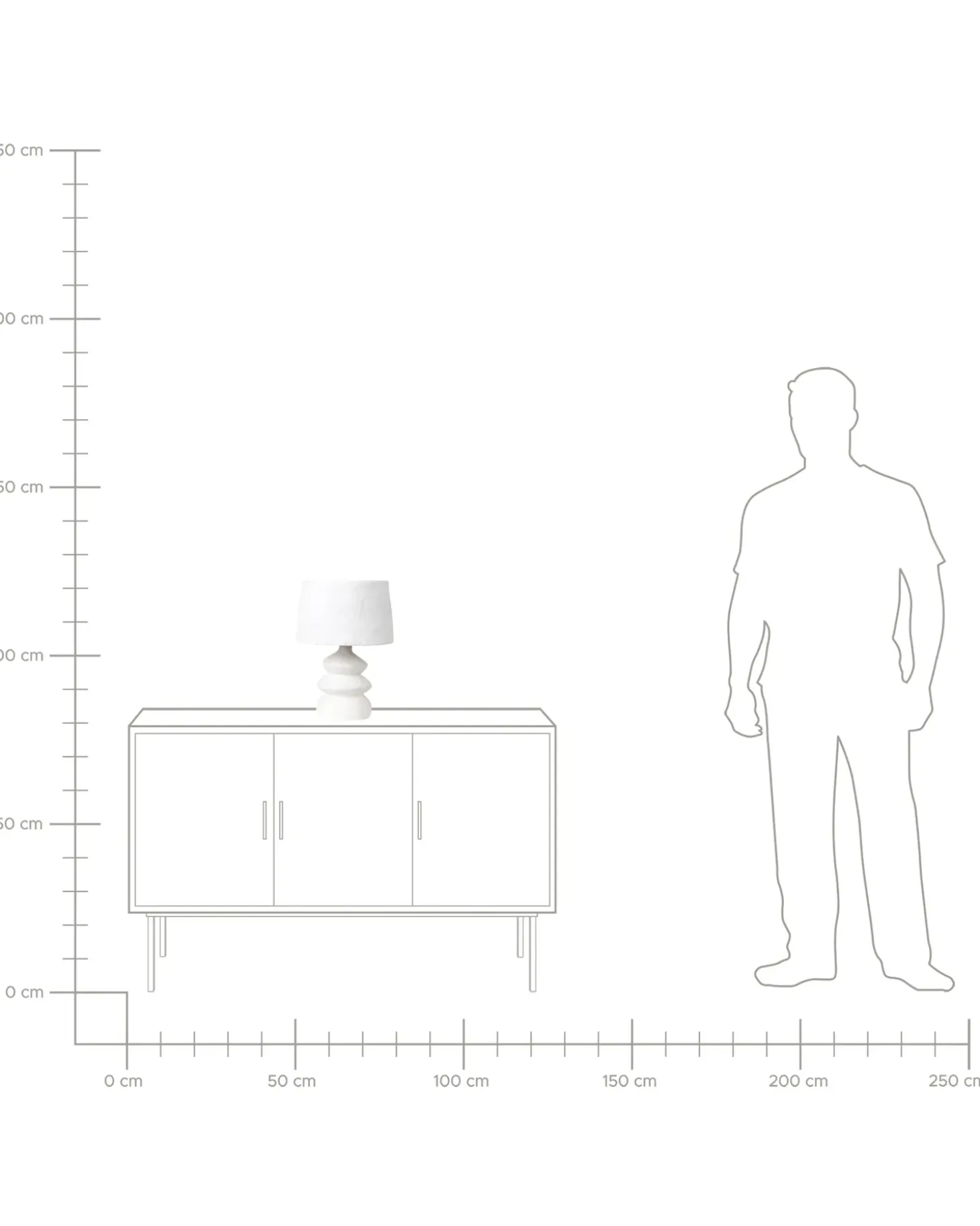 Bordlampe ARAPEY Papmaché Hvid
