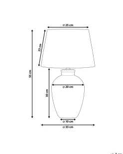 Bordlampe ARCOS Keramik Grå