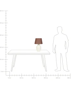 Bordlampe ARCOS Keramik Hvid