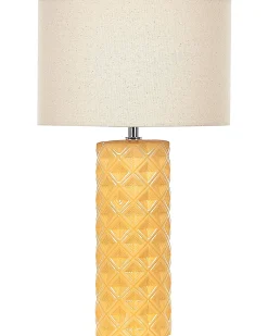Bordlampe BALONNE Keramik Gul