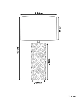 Bordlampe BALONNE Keramik Gul