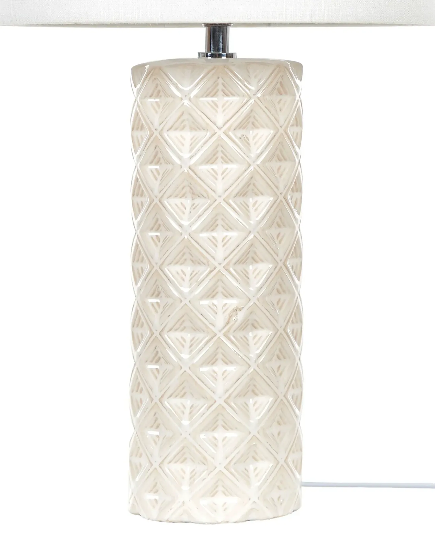 Bordlampe BALONNE Keramik Lys Beige