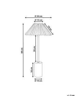 Bordlampe BALUARTE Kunstlinned Beige