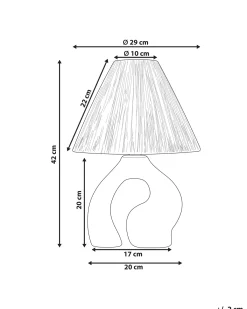 Bordlampe BARBAS Keramik Naturlig