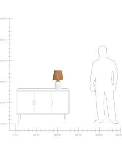 Bordlampe BARTANG Keramik Hvid