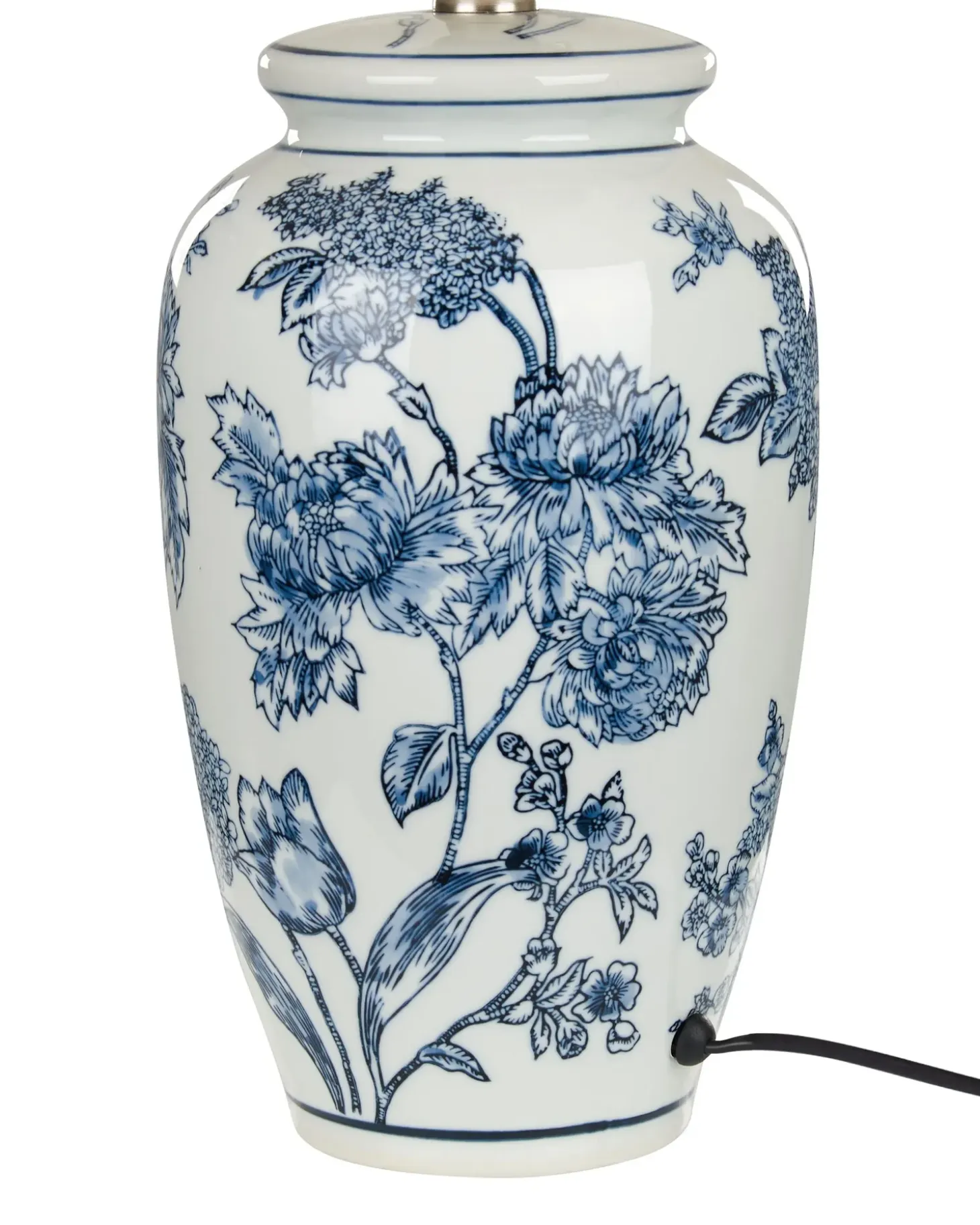 Bordlampe BELUSO Porcelæn Hvid/blå