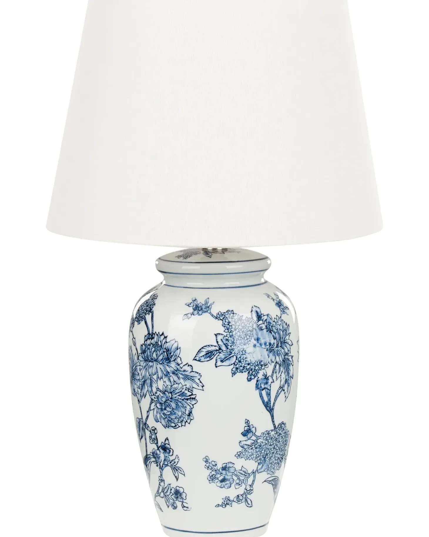 Bordlampe BELUSO Porcelæn Hvid/blå